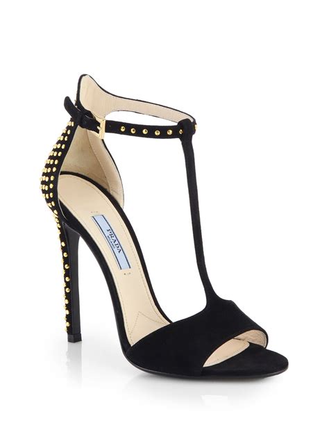 prada studded t strap sandal|Prada platform sandals.